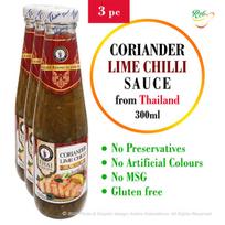 Kalendros laimo čili padažas, Coriander Lime Chilli Sauce, Thai Dancer, 3x300ml