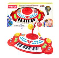 Vaikiškas elektroninis pianinas su mikrofonu, WinFun