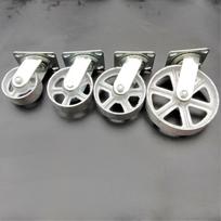 Tvirtas ketaus ratukas pramoniniams vežimėliams ir plokštiems vežimams. 4-inch All Iron Wheel Fixed