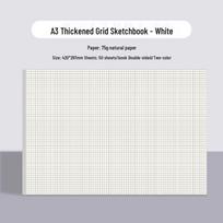 A3 Extra Large Folding Mind Map Notebook - Yellow & White - A4 Blank/Grid/Horizontal Lines 50 sheets 100 pages/book