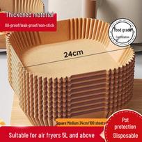 QUANGE Kvadratiniai oro keptuvės pergamentinio popieriaus įdėklai 20cm * 100 sheets