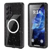IP68 ShellBox vandeniui atsparus dėklas Samsung Galaxy S26 Ultra S25 Plus S24 Ultra Magsafe, apsaugantis nuo dulkių, smūgių, skirtas po vandeniu For Samsung S24Plus gray