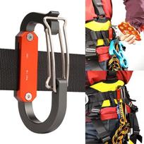 Kabinamas kabliukas, nuimamas spaustukas, aliuminio lydinio greito pakabinimo kabliukas laipiojimui lauke, žygiams, 25 kg apkrova one size