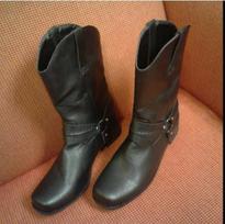 Knight Boots Vyriški rudi vintažiniai vyriški batai Saugūs batai Žemakulniai kvadratiniai batai 38 juoda