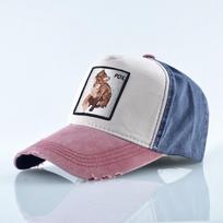 Snapback tėčio skrybėlės Vyriškos madingos siuvinėjimo lapės beisbolo kepuraitės, moteriškos lauko orui pralaidžios medvilnės kepuraitės 56-60cm raudona
