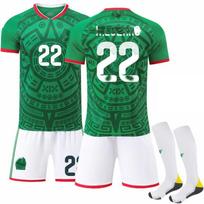 Paaugliams Vaikams Suaugusiems Futbolo Apranga Sportinio Treniruočių Džersio Rinkinys Su Kojinėmis 2026 FIFA Pasaulio Taurė Meksika Namų #22 Lozano 16