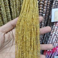 Golden Rutilated Quartz & Yellow Citrine Beads Strand for DIY Jewelry and Bracelets 7A Natural Golden Rutilated Quartz