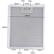 3 vnt. aliuminio filtrai RANGEMASTER gartraukiui 300 x 250 mm metaliniai riebalų filtrai efektyviai virtuvės vėdinimo sistemai China Mainland