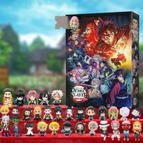 2025 M. „Demon Slayer“ Advento kalendorius Kalėdų atgalinio skaičiavimo kalendorius 2D anime figūrėlė 24 dienų staigmenų dėžutė periferinis vaikų žaislas dovana