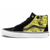 Mike Gigliotti x SpongeBob SquarePants x Vans Skate Sk8-Hi Black Yellow Unisex Sneakers VN0A5FCCZAU 34.5