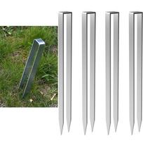 Nerūdijančio plieno rožių arkos į žemę įsmeigiamas tvirtinimas - U formos metalinis sodo arkos smaigas, tvirtas gėlių stovo tvirtinimas kiemui, sodui one size sidabras