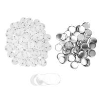 100 rinkinių Smeigtuko užpakalinio mygtuko dalių apvalios formos metalinio nugaros kaiščio tuščio mygtuko ženkliuko dalių rinkinys audiniams 37mm/1.5in