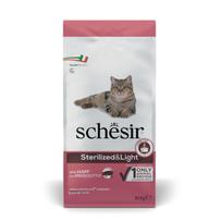 SCHESIR Suaugusių katinų sterilizuotas ir lengvas su šonine - sausas kačių maistas - 10kg