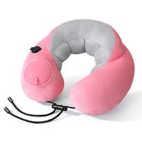 Inflatable Travel Pillow - U-shaped, Foldable Neck Support for Airplane, Car, Office & Outdoors 30x32x11 cm white