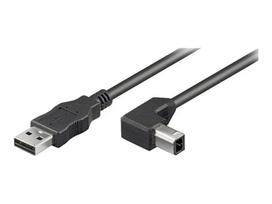 "Goobay" USB 2.0 didelės spartos 90° kabelis, juodas, KAPGOB50856