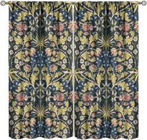 William Morris Floral Blackout Curtains   Vintage Rustic Flowers Botanical Natural Style Window Drapes   for Bedroom Living Room 4 100*130 Grommet Top 1pcs
