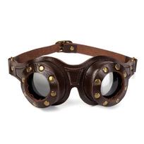 Reguliuojami Steampunk Pilotų Akiniai PU Oda Džentelmeno Akiniai Motorolerio Akiniai 1