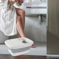 Sulankstoma pėdų vonelė, SPA baseinas, kibiras su dangteliu, pedikiūras ir masažas balta