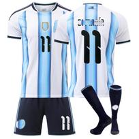 Paaugliams Vaikams Suaugusiems Futbolo Aprangos Sportinio Treniruočių Džersio Rinkinys su Kojinėmis 2026 FIFA Pasaulio Taurė Argentina Namų #11 Di María 16