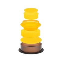 Mėsainio mėsos presavimo formelė PP apvalios formos nelipni įdarytų mėsainių kotletų jautienos kepimo pyragėlių formavimo įrankis virtuvės reikmenys Random color-1set