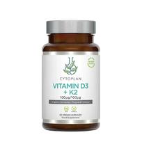 Maisto papildas Vitaminas D3 4000IU + K2 100uq, Cytoplan, 60 kaps.