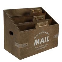 Mail Organizer Counter Top Wood Divided Letter Holder Mail Sorter Exquisite Mail Organizer Letter Sorter Convenient Desktop File ruda