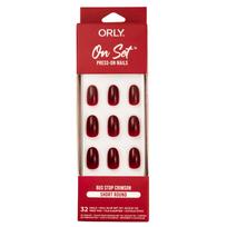 ORLY Press-On Nails Bus Stop Crimson Tips 32pcs
