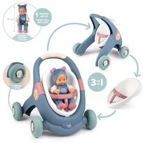 SMOBY Little 3in1 vaikštynė–stumdukas su lėlės vežimėliu ir lėle