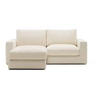 Smėlio spalvos kampinė sofa iš šenilinio audinio (su kairiuoju kampu/su gultu) Alea – Kave Home