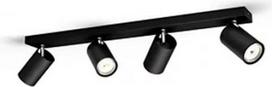 Ceiling luminaire KOSIPO 4x5.5W NW 230V GU10 IP20 Black 915005532301 | 8718696164945