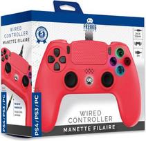 Freaks And Geeks - Wired Controller for PS4 with 3M Cable - Red