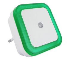 LED naktinė lempa su sutemų jutikliu LED/0,5W/230V žalia