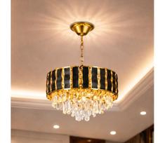 Brilagi - pakabinama liustra su grandine CRISTAL 5xE14/40W/230V, skersmuo 38 cm