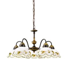 Kolarz 731.85.110 - Pakabinama liustra su grandine NONNA 5xE27/75W/230V vyno spalvos