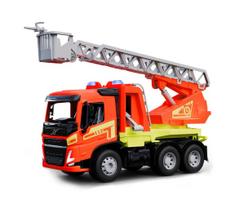Gaisrinė mašina Volvo su kopėčiomis, 48 cm, oranžinė