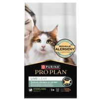 PRO PLAN LiveClear Maistas suaugusiems katėms po sterilizacijos, turtingas lašiša, 1,4 kg