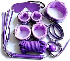 BDSM sekso žaislų rinkinys LovelyMia, 7 vnt., violetinis