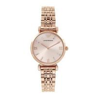 Elegantiškas moteriškas laikrodis Emporio Armani Gianni T-Bar rožinis auksas