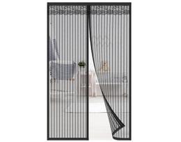 Kiaitre magnetinis tinklelis nuo vabzdžių durims 220 × 100 cm, juodas