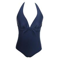 Retro 50-Ųjų Stiliaus Vientisas Maudymosi Kostiumėlis Rockabilly Tamsiai Mėlynas, L Dydis, L