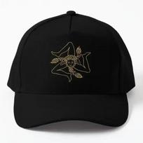 Spausdinta Kepuraitė Sicilia Trinacria Sicilija Beisbolo Kepurė Skrybėlė Žuvis Vienspalvė Sportinė Atsitiktinė Kepuraitė Spausdinta Juoda Hip Hop Kepuraitė Moterims Vasarinė Black