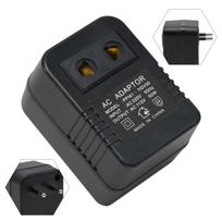Žemyninis transformatorius Kelioninis adapteris 50W AC 220V į 110V Įtampos keitiklis EU kištukas Juodas Maitinimo keitiklis