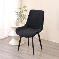 Prabangūs itališki kėdžių užvalkalai: Elegantiški valgomojo ir makiažo kėdžių užvalkalai namams Curved Chair Cover juoda