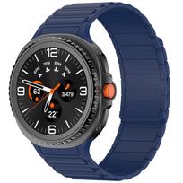 Sportinis silikoninis dirželis Samsung Galaxy Watch 8 40mm 44mm, magnetinis keičiamas dirželis Galaxy Watch 8 Classic 46mm laikrodžiui Galaxy Watch 8 40mm vidurnakčio mėlyna spalva