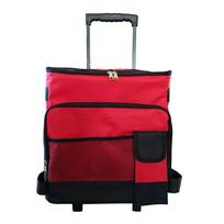 Foldable Outdoor Insulated Trolley Case - Large Capacity Waterproof Picnic Cooler Bag mėlyna