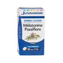 Juvamine Atsipalaidavimas Miegojimas 3 Veiksmai Melatoninas Pasiflora 30 Tablečių