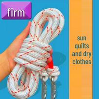 Sustiprintas lauko skalbinių virvė antklodėms ir drabužiams džiovinti 20m Rope [Includes Double Hooks + Cloth Clips] blue