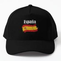 Espana Spanish Flag Vintage Graphic Sp  Baseball Cap Hat Black Czapka Solid Color Hip Hop Snapback Women Casual Boys Black