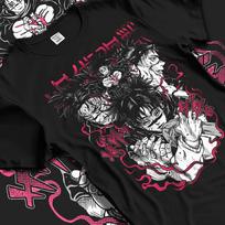 Choso Marškinėliai Jujutsu Kaisen Cursed Blood Raudona Kova Vyriški Medvilniniai Oversized Anime Manga Trumpomis Rankovėmis Aukštos Kokybės Moteriški Vyriški Drabužiai 4XL