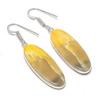 Natural Bumble Bee Jasper 925 Sterling Silver Jewelry Earring 2.01  AEE-11158